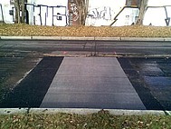 Obrázek lokálního vyztužení asfaltového krytu v Praze