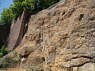Obrázek ochrany skalní stěny v Teplicích