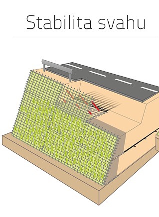 Zpevnění a stabilita strmého svahu