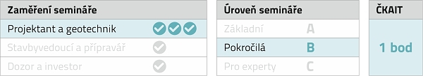 Seminář je zaměřen na projektanty a geotechniky