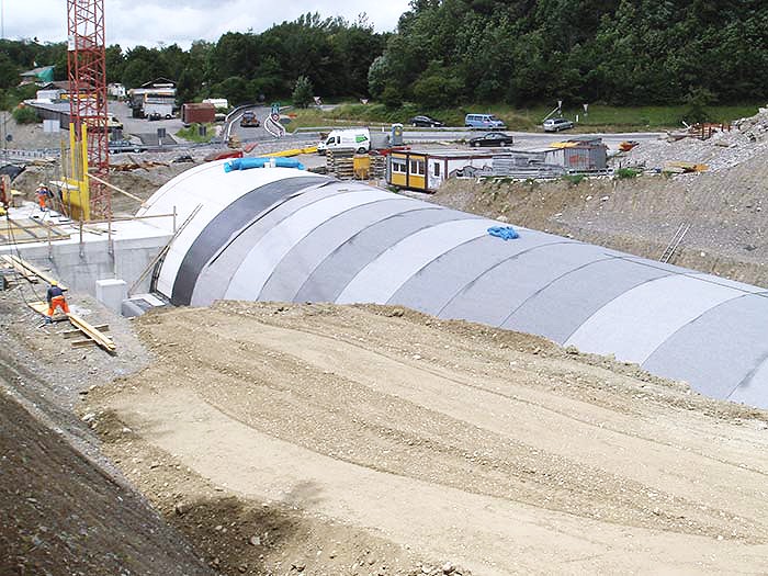 Geotextilie RPES lze využít při stavbách tunelů jako separační a stabilizační vrstev