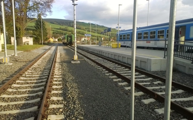Stabilizace podloží pod železniční tratí v Bylnici