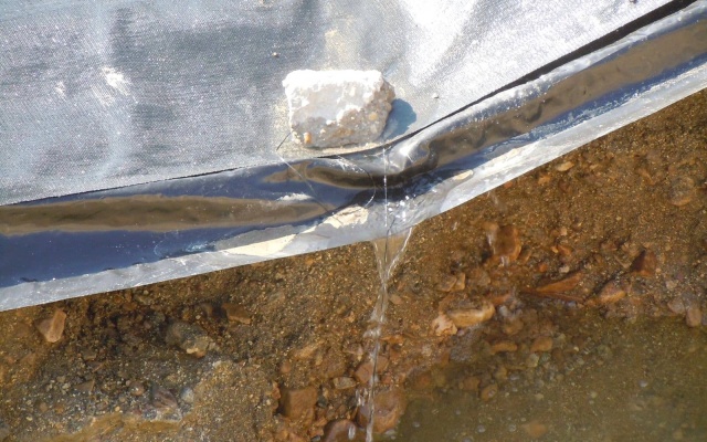 Odvodnění základové desky bioplynové stanice v Bošanech