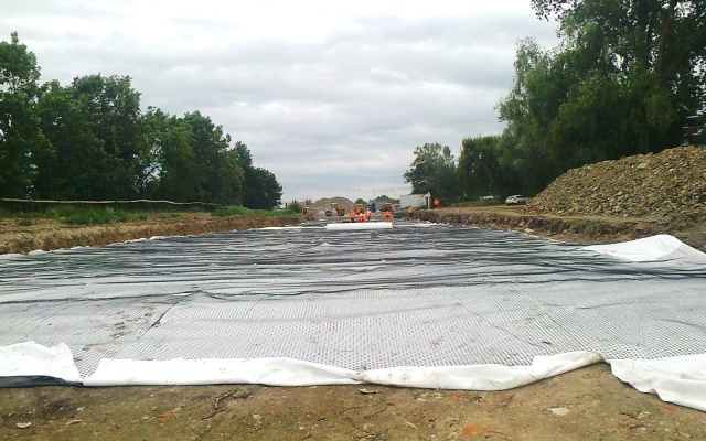 Výstavba tramvajové tratě v Olomouci