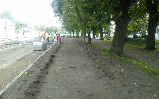 Stabilizace štěrkové stezky v centru Šternberka