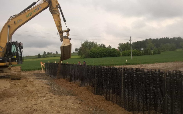 Založení násypového tělesa – Nové Veselí – obchvat