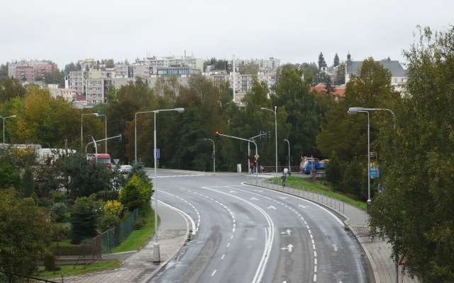 Vyztužení asfaltových vrstev na křižovatce v Havlíčkovu Brodu