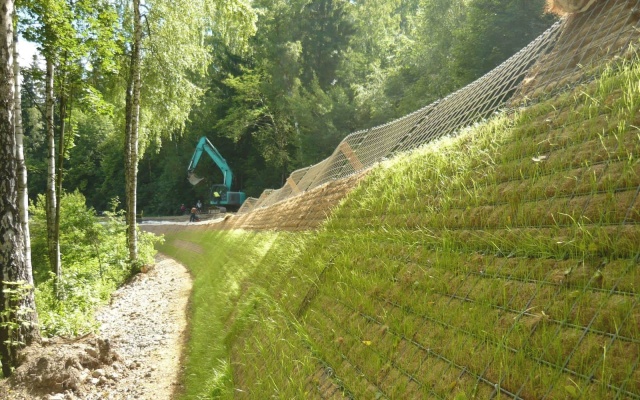 Sanace nestabilního svahu na silnici I/19 v Přibyslavi