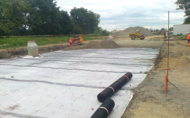 Výstavba tramvajové tratě v Olomouci