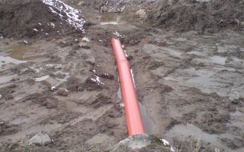 Založení nově budovaného násypu rekonstruované silnice II/405 Příseka–Brtnice