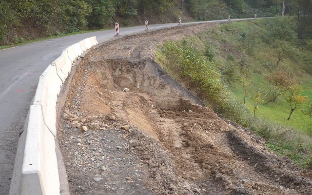 Sanace nestabilního svahu na silnici I/19 v Přibyslavi