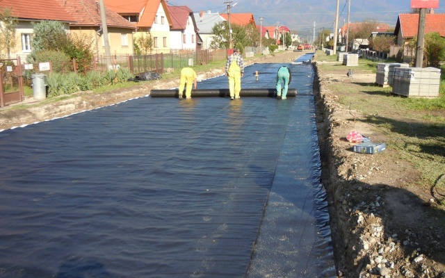 Odvedení vody pod místní komunikací v Turčianskej Štiavničke