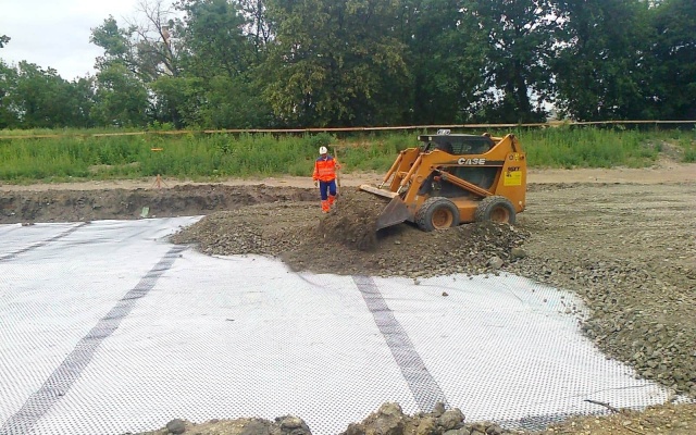 Výstavba tramvajové tratě v Olomouci