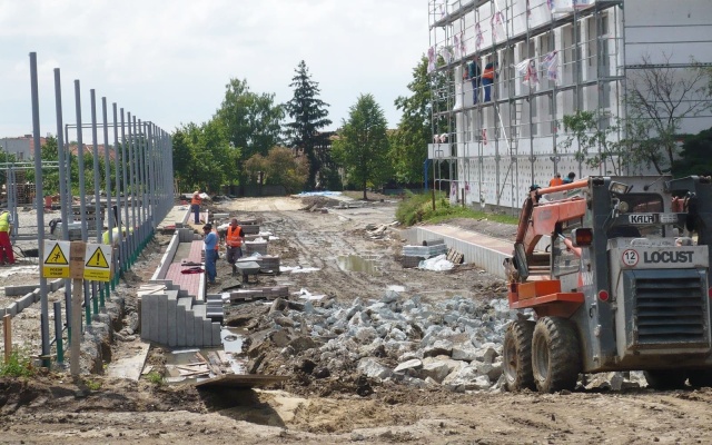 Stabilizace zemní pláně volejbalového hřiště v Kyjově