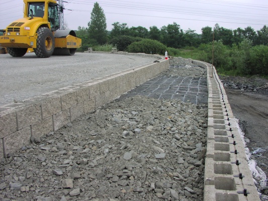 Mostní opěry dálniční estakády v Ostravě