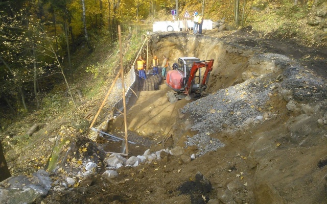 Sanace sesuvu komunikace v Jablonci nad Nisou