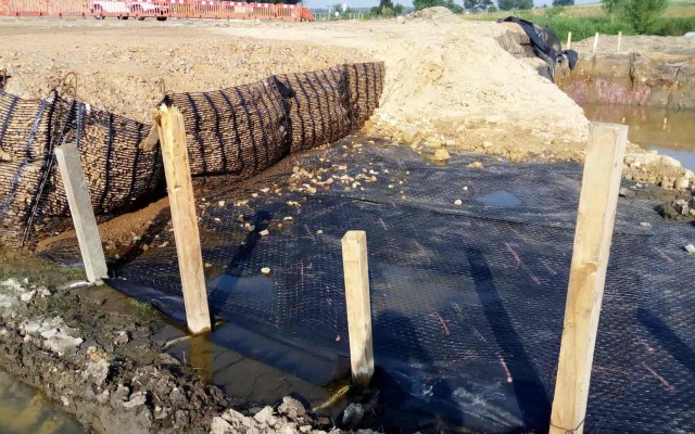 Založení násypového tělesa – Nové Veselí – obchvat