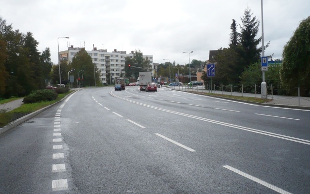 Vyztužení asfaltových vrstev na křižovatce v Havlíčkovu Brodu