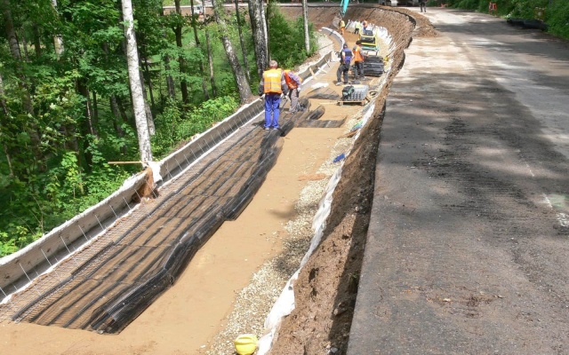 Sanace nestabilního svahu na silnici I/19 v Přibyslavi