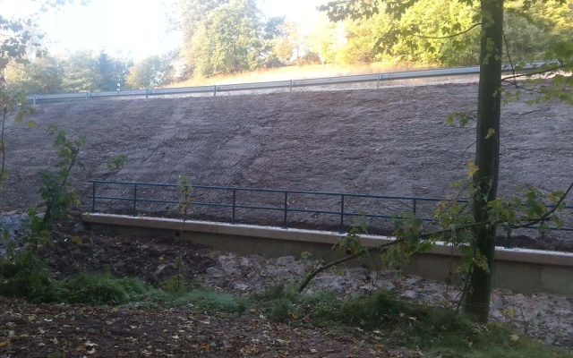 Zlatá Olešnice, Silnice I16 sanace havárie tělesa silničního náspu