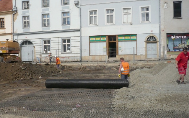 Stabilizace podkladních ploch náměstí v Uničově
