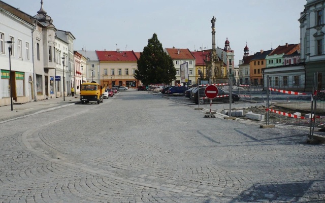 Stabilizace podkladních ploch náměstí v Uničově