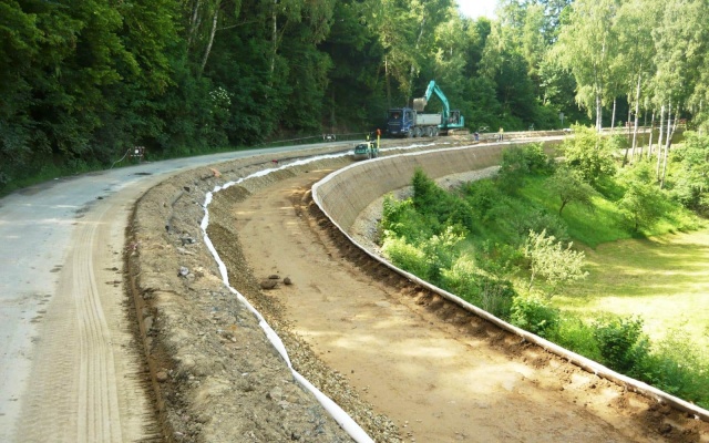 Sanace nestabilního svahu na silnici I/19 v Přibyslavi