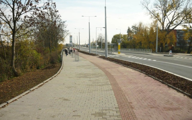 Výstavba tramvajové tratě v Olomouci