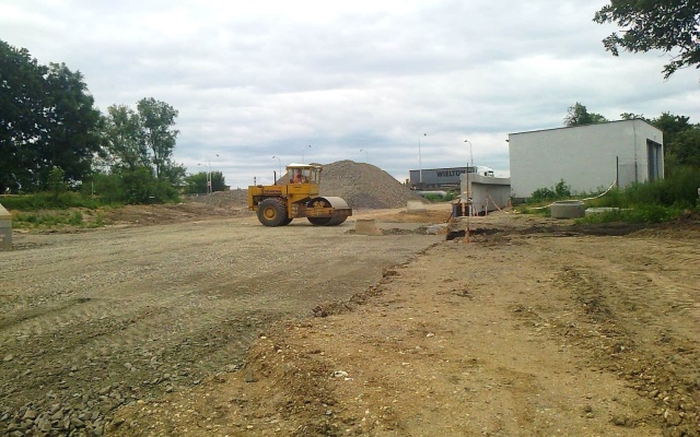 Výstavba tramvajové tratě v Olomouci