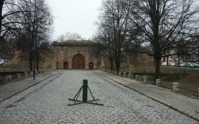 Zpevněné vyztužené svahy Písecké brány v Praze