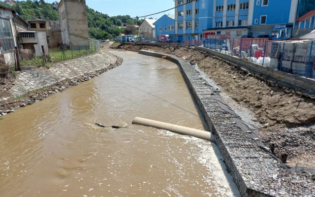 Zajištění svahu pod cyklostezkou v Jihlavě