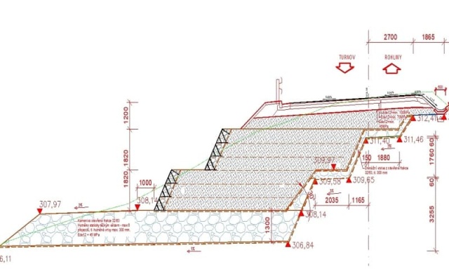 Sanace sesuvu svahu u obce Mírová pod Kozákovem