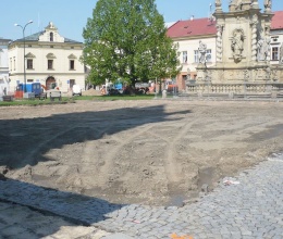 Stabilizace podkladních ploch náměstí v Uničově