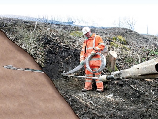 Zajištění stability svahů pomocí mechanických zemních kotev a prefabrikovaných drénů