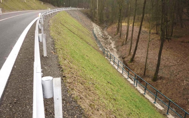 Zlatá Olešnice, Silnice I16 sanace havárie tělesa silničního náspu