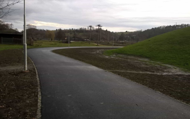 Mechanická stabilizace podloží inline dráhy a parkové cesty v Zábřehu