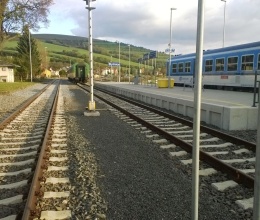 Stabilizace podloží pod železniční tratí v Bylnici