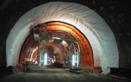 Ochrana izolací pomocí geotextílie v tunelu Turecký vrch