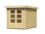 Dřevěný zahradní domek Karibu Askola 2 natur (přírodní dřevo)
