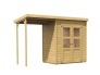 Dřevěný zahradní domek Karibu Merseburg 2 s přístavkem