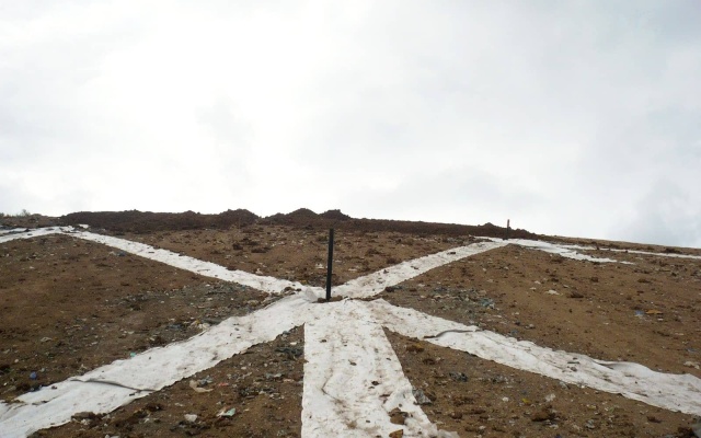 Drenážní systém a vyztužení rekultivační vrstvy na skládce v Praze Ďáblicích