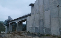 Mostní opěry na D1 u Spišského Hrhova