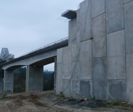 Mostní opěry na D1 u Spišského Hrhova