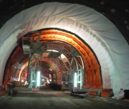Ochrana izolací pomocí geotextílie v tunelu Turecký vrch