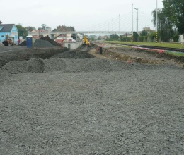 Rekonstrukce koleje při stavbě dopravního terminálu v Uherském Brodě