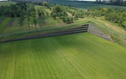 Sanace zárubní zdi na fotbalovém hřišti v Dolním Němčí