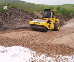 Separace konstrukčních vrstev přístupové cesty k tunelu Ovčiarsko