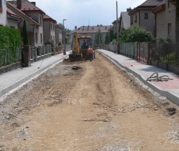 Stabilizace podkladních vrstev místní komunikace v Přibyslavi