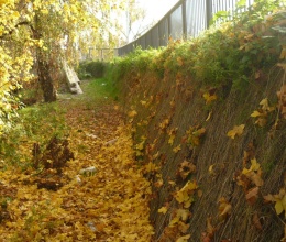 Strmý svah na nové tramvajové trati v Olomouci