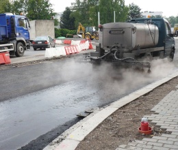Vyztužení asfaltových vrstev na křižovatce v Havlíčkovu Brodu